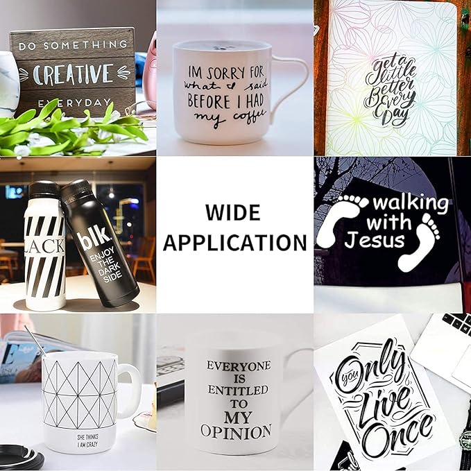 Glossy White Permanent Vinyl, 12" x 12 FT Vinyl with Cricut Cutting Machine - Lya Vinyl Glossy White Adhesive Roll for Mug, Cup, Window & Home Decal