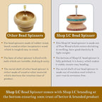 SHOP LC DELIVERING JOY Bead Spinner for Jewelry Making - Necklace Bracelet Maker with Big Eye Beading Needle and 3 mtr Wire Pinewood Wooden Birthday Gifts for Women- Turquoise & Red