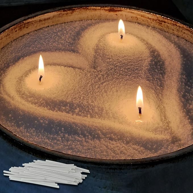 Pearled Candle Extra Wicks 400 Pack for Pearled Candle Making - 2 Inch White Cotton Candle Wicks for Candle Making DIY
