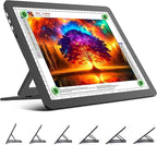 TOHETO Rechargeable A4 Light Board with Stand, Super Bright Magnetic Light Pad with Side Buttons, Wireless Light Box for Tracing and Drawing, Cordless LED Light Table for Diamond Painting, Sketching