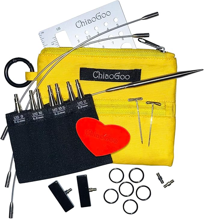 ChiaoGoo Twist Shorties Set, 3" (8 cm) [L], US 9-11 (5.5-8 mm)