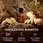 Gya Labs Ginger Essential Oil - 0.34 Fl Oz - for Hair, Skin, Diffuser, Aromatherapy & DIY Candle Making Scent