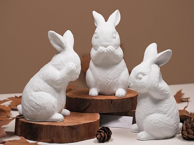 3 Wise Rabbit Molds - No See/Speak/Hear Candle 3 Pack Bunny Resin Mold - Resin Casting Silicone Molds for Home Decor & Candle Making Wave Spiral Mold