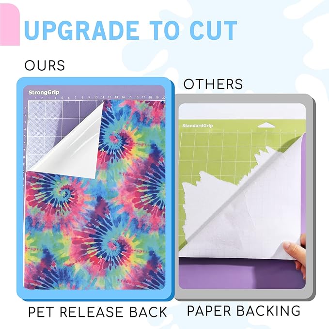 Tintnut Tie Dye Permanent Vinyl Roll - 12" x 5ft, Seamless Purple Red Permanent Adhesive Vinyl, Swirl Patterned Self Sticker for Cutting Machine, Home Decor