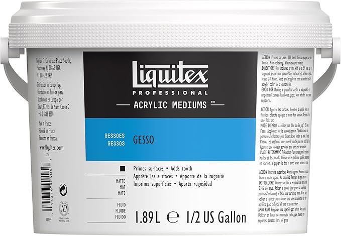 Liquitex Professional Gesso Surface Prep Medium, 1.89L (64-oz), White