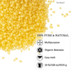 Natural Yellow Beeswax Granules (10-Pound) | Unrefined Pure Material for DIY Projects | Candle Making, Skin Care, Lip Balm, Soap Base | Organic Beeswax Pellets