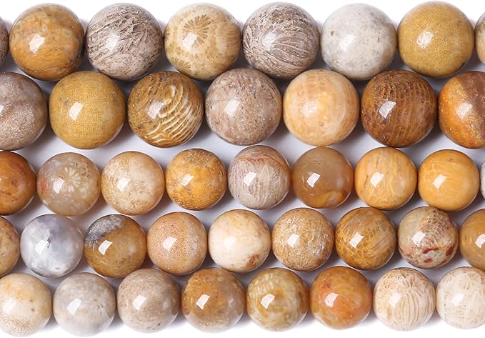 75PCS 10MM Natural Stone Coral Jade Chrysanthemum Beads for Jewelry Making DIY Bracelet