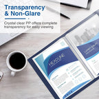 Sooez Art Portfolios 11"x17", Large Portfolio Folder with 30 Pockets & Black Inner Sheets, Display 60 Pages, 11 x 17 Presentation Book for Artwork Storage, Binder with Plastic Sleeves for Artist