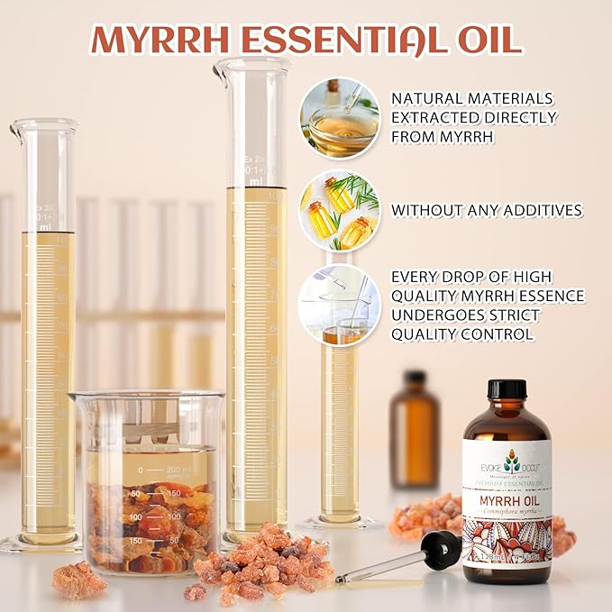 EVOKE OCCU Myrrh Essential Oil for Discomfort Relief, Skin Care - 4 Fl Oz