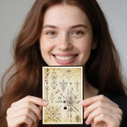 GLOBLELAND Mystical Symbols Background Clear Stamps for Card Making Vintage Background Silicone Clear Stamps Transparent Stamp Seal for DIY Scrapbooking