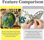 EAZZ Pottery Herb Stripper Bowl, Herb Stripper Tool, Herb Leaf Stripper, Handmade Pottery, Ceramic Herb Peeling Cup, With Multiple Hole Sizes, for Leaf Removal