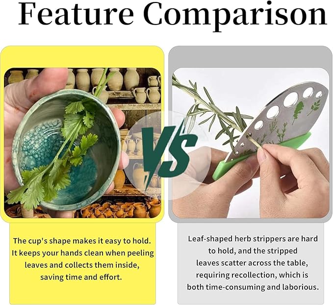 EAZZ Pottery Herb Stripper Bowl, Herb Stripper Tool, Herb Leaf Stripper, Handmade Pottery, Ceramic Herb Peeling Cup, With Multiple Hole Sizes, for Leaf Removal