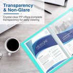 Sooez Art Portfolios 11"x17", Large Portfolio Folder with 30 Pockets & Black Inner Sheets, Display 60 Pages, 11 x 17 Presentation Book for Artwork Storage, Binder with Plastic Sleeves for Artist