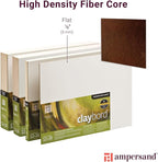 Ampersand Art Supply Wood Painting Panel: Museum Series Claybord, 6" x 6" - Pack of 4, 1/8" Flat Profile