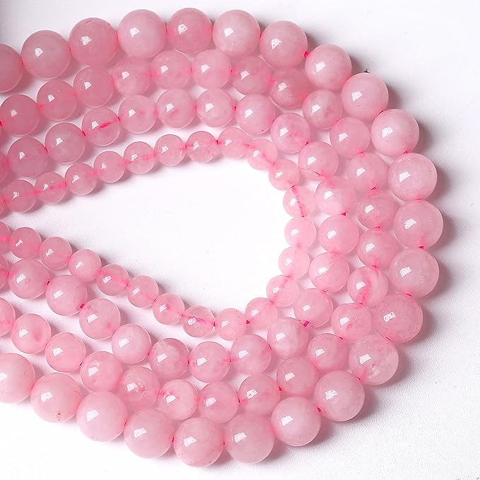 10MM 38PCS Natural Stone Brazilian Rose Quartz Crystal Beads for Jewelry Making DIY Bracelet