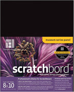 Ampersand Art Supply Scratch Art Panel: Museum Series Scratchbord, 1/8 Inch Flat Profile, 8" x 10"