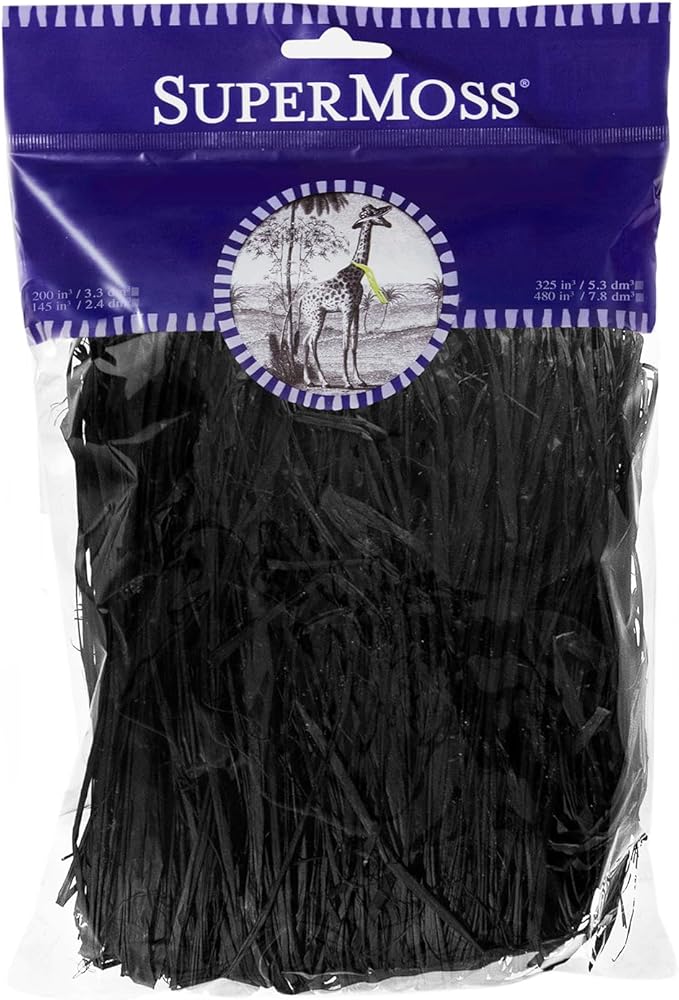 SuperMoss (30111 Raffia, Black, 2oz