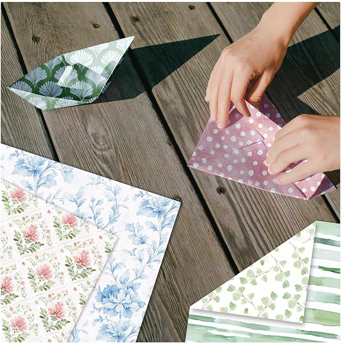 Scrapbook Paper 12x12, 24 Sheets/24 Designs Double-Sided Colorful Style Scrapbooking Pad Decorative Paper for Junk Journals Greeting Cards Decoration