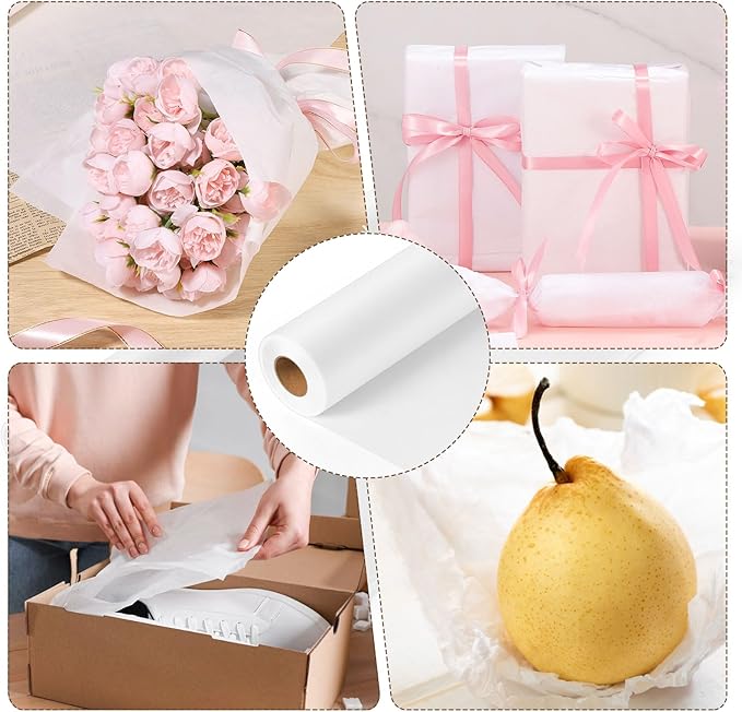 Tracing Paper Roll 24in x 75yd, White Trace Paper Pattern Paper Translucent Tracing Paper for Sewing, Drawing, Sketching, Gift Wrapping