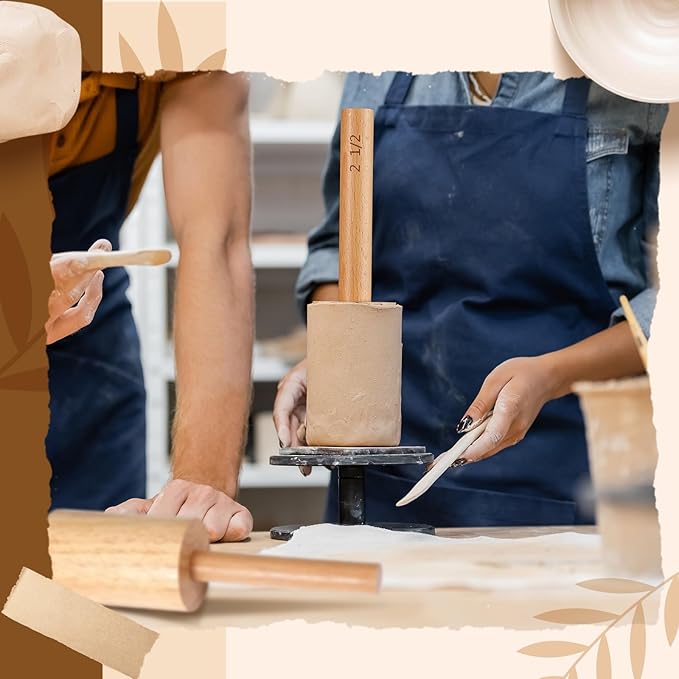 Baderke Cup Pottery Molds, Create Pottery Mug Vases, Cup Molds Crockery Shaping Tool, Assist in Hand Building Crockery Mugs for DIY Ceramic Cup Mug Vase Making(2 1/2 ", 11-12 oz)