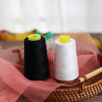 Black & White Sewing Thread, 8PCS 40S/2 3000 Yard Spool Serger Thread, All Purpose Polyester Thread Serger Thread Cones