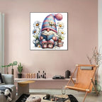 Gnome Cross Stitch Kits for Beginners Adults, Patterns Dimensions Needlepoint Art Crafts,Counted Cross Stitch Kits Embroidery Kits for Beginners Adults for Home Decor 13.8x13.8 inch