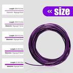 50 Feet Purple Aluminum Craft Wire, 12 Gauge 2mm Thickness Sculpting Wire, Armature Wire for Sculpting, Bendable Metal Craft Wire for Making Dolls Skeleton DIY Crafts