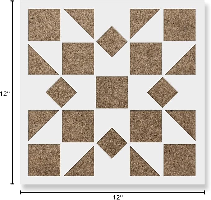 Kaleidoscope Quilt Block Stencil - Homemade & Wallpaper Stencils, Quilting