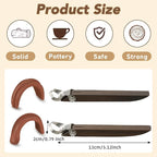 Therwen 2 Pcs Sculpture Scraper Pottery Carving Tool Pottery Cup Handle Shape Clay Extruder Tool Teacup Mug Handgrip Clay Cutters with Wooden Handle for Ceramic Sculpture Craft(Classic Style)