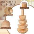 DoubleFill 4 Pack Pottery Molds Plaster Molds Wood Pottery Tools with Handle for Ceramic Top Forms DIY Bowls Plate Dish Slump Press Art Making(Hemispherical,4.5'' 5.5'' 6.5'' 7.5'' Thickness 3'')