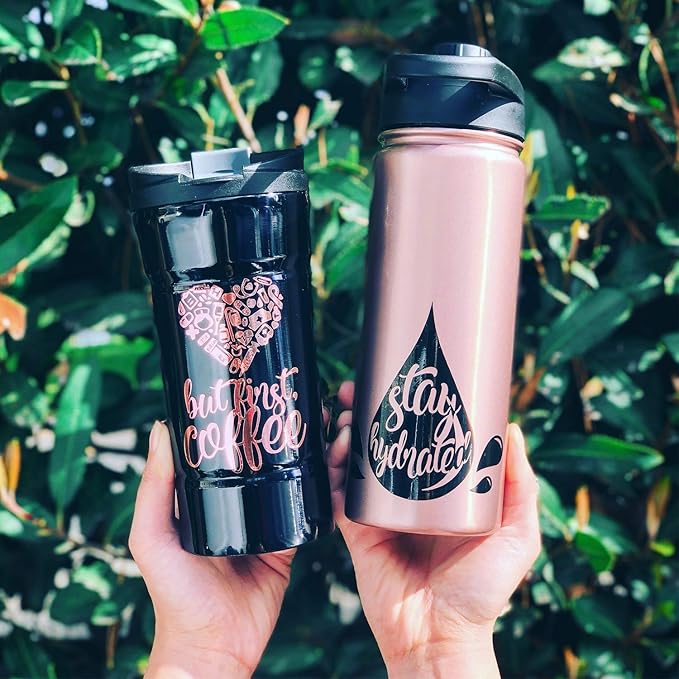 TECKWRAP Rose Gold Chrome Vinyl Wrap Metallic Permanent Vinyl 1ftx5ft