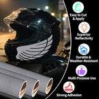 TECKWRAP Black Reflective Chrome Adhesive Vinyl Flashlight Sensitive Vinyl for Crafts, Decals, Bikes, Motorcycles, Helmets, Mailbox, Reflective Tape, 1ftx5ft, Ink Black