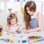 ifergoo Polymer Clay, Modeling Clay for Kids DIY Starter Kits, Oven Baked Model Clay, Non-Toxic, Non-Sticky, with Sculpting Tools, Ideal Gift for Children and Artists