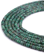 Natural African Turquoise Spacer Beads Caps Loose Semi Gemstone for Beading Jewelry Making 4mmx2mm 38cm