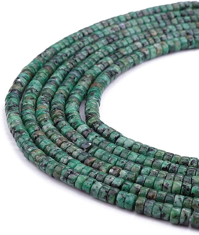 Natural African Turquoise Spacer Beads Caps Loose Semi Gemstone for Beading Jewelry Making 4mmx2mm 38cm
