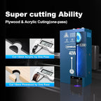 AENBUSLM T1 Laser Engraving Machine,40W Module, 5.5W(5500mW) Output, Built-in Air Assist,Engrave/Cut Wood, Metal, Glass, Leather & More for DIY & Small Business - Class 4