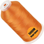New brothread - Single Huge Spool 5000M Each Polyester Embroidery Machine Thread 40WT for Commercial and Domestic Machines - Reddish Brown