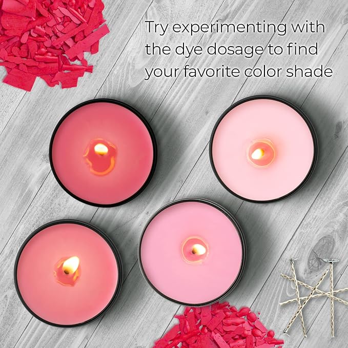 Bright Pink Candle Dye 2oz for Soy Candle Making – Highly Concentrated Candle Wax Dyes – Candle Shop Premium Color Dye Chips for Soy Wax, Beeswax, Paraffin
