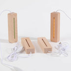 Resin Casting Mold Silicone Mold Supplies 2 Pack 6 Inch Rounded CuboidLed Wood Led Base Rectangle Led Light Base 1Pcs White LED Base and 1Pcs Multicolor LED Base