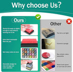 CraftyManor Masked Impression Mini Ink Pads for Stamps, Water Based Smudge Chalk Stamp Pad for Scrapbooking, Journaling, Card Making, DIY Craft Scrapbook Supplies for Adults (24 Colors)