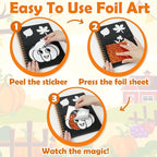 FUNNYB&G Foil Art Craft Activity for Kids - Thanksgiving Crafts Gift Bags for Kids Autumn Harvest School Party Favors Birthday Gifts Goodies Stuffers for Girls Boys 4 5 6 7 8 9 Years Old(Thanksgiving)