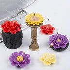 8 Pack Large Flower Succulent Candle Mold Resin Casting Silicone Molds for Home Decor & Candle Making Wave Spiral Mold