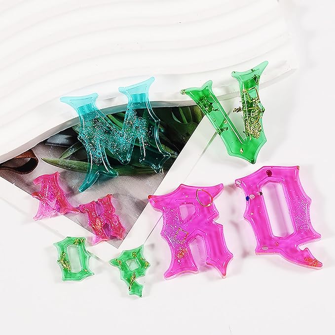 Gothic Mini Letter Alphabet Resin Casting Soap Making Silicone Candle Home Decorate Candle Making 3D Animal Clay Mold