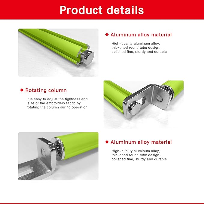 Couple Embroidery Art Embroidery Clip Frame Cross Stitch 4 Slot Presser Heavy Duty Embroidery Bandage Embroidery Frame Needlepoint Frame Embroidery Scroll Frame Embroidery Frames (Green)