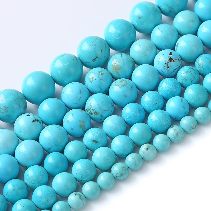 6MM 60PCS Natural Stone Turquoise Beads for Jewelry Making DIY Bracelet