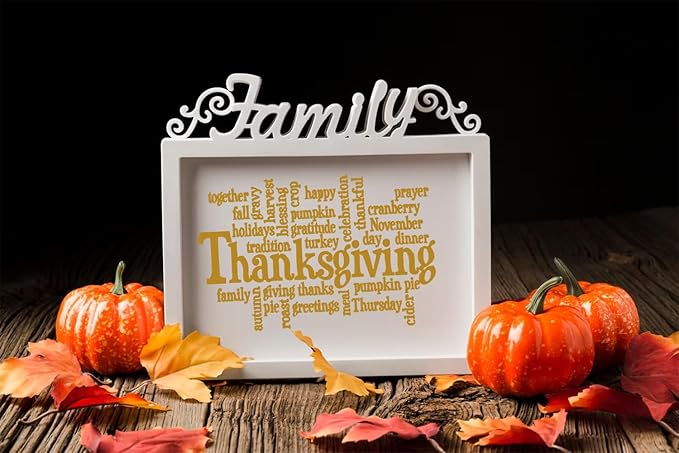 Hying Thanksgiving Words Clear Stamps for Card Making, Autumn Harvest Festival Transparent Rubber Stamps for Bullet Journal DIY Scrapbook Decoration Handmade Crafts Notebook Fall Card Blessings