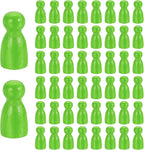 uxcell 50Pcs Wood Peg Dolls Unfinished, 1" x 1/2" Natural Wooden Blank Family Figures Peg Dolls Body for Painting, Decoration, Craft Art Projects, Grass Green
