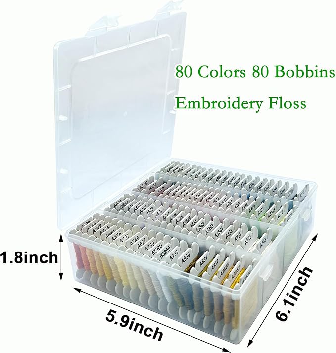 Friendship Bracelet Kit Embroidery Floss 80 Colors 4m Each