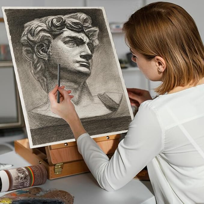 100 PCS Willow Charcoal Sticks, Ideal for Artists, Beginners, Students, Perfect for Sketching, Drawing, Shading, and Fine Art, 5.7 Inches Long, 2-4*25,4-5*25,5-7*25,7-9*25 (2-4,4-5,5-7,7-9)