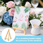 40pcs Wooden Easels Stands for Display 6 Inch Tabletop Art Display Easels Small Desktop Holder Stand Small Easel Stand for Displaying Painting Arts Crafts Canvas Drawing Wedding